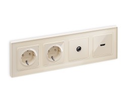 Ambrella Light Комплект механизма TV розетки проходной Ambrella Volt ALFA MA313030