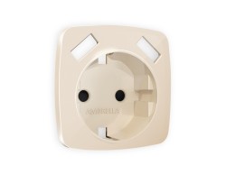 Ambrella Light Лицевая панель для электрической розетки с заземлением со шторками 2USB A+A QUANT Ambrella Volt OMEGA OP3090