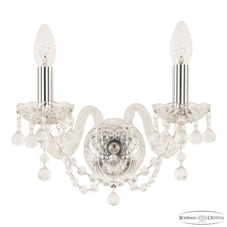 Бра хрустальные 108B/2/141 Ni Bohemia Ivele Crystal (Стеклянный рожок)