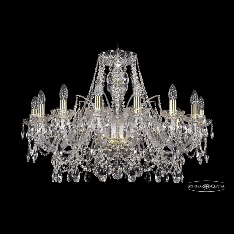 Люстра хрустальная 1411/16/300 G Bohemia Ivele Crystal (Стеклянный рожок)