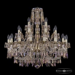 Люстра хрустальная 1403/16+8+4/300 G M801 Bohemia Ivele Crystal (Стеклянный рожок)