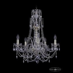Люстра хрустальная 1411/5/195/Xl-63 G Bohemia Ivele Crystal (Стеклянный рожок)