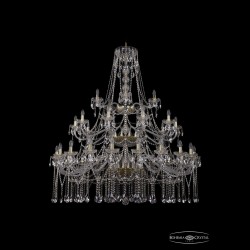 Люстра хрустальная 1413/20+10+5/530/3d G Bohemia Ivele Crystal (Стеклянный рожок)
