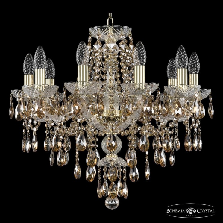 Люстра хрустальная 1415/10/200 G R721 Bohemia Ivele Crystal (Стеклянный рожок)