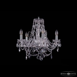 Люстра хрустальная 1411/5/160 Ni  Bohemia Ivele Crystal (Стеклянный рожок)