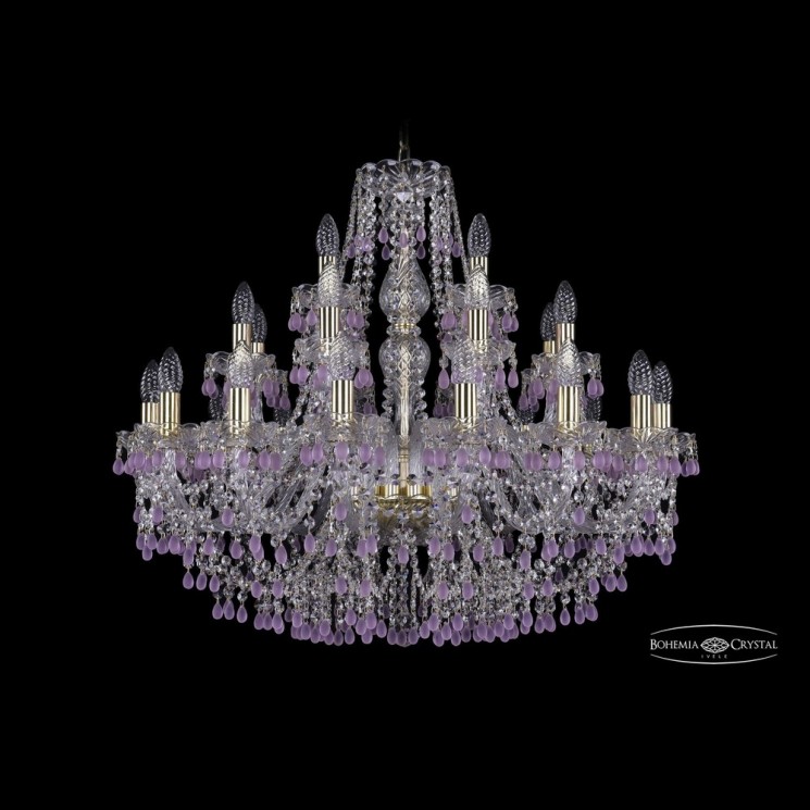 Люстра хрустальная 1410/16+8+4/300 G V7010 Bohemia Ivele Crystal (Стеклянный рожок)