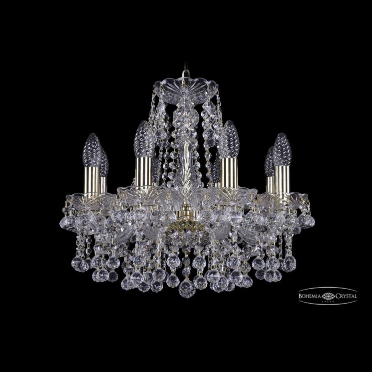 Люстра хрустальная 1409/8/141 G Bohemia Ivele Crystal (Стеклянный рожок)