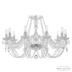Люстра хрустальная 101/10/300 Ni Bohemia Ivele Crystal (Стеклянный рожок)