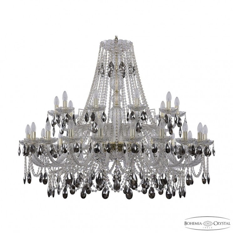 Люстра хрустальная 1411/20+10/460 G K731 Bohemia Ivele Crystal (Стеклянный рожок)