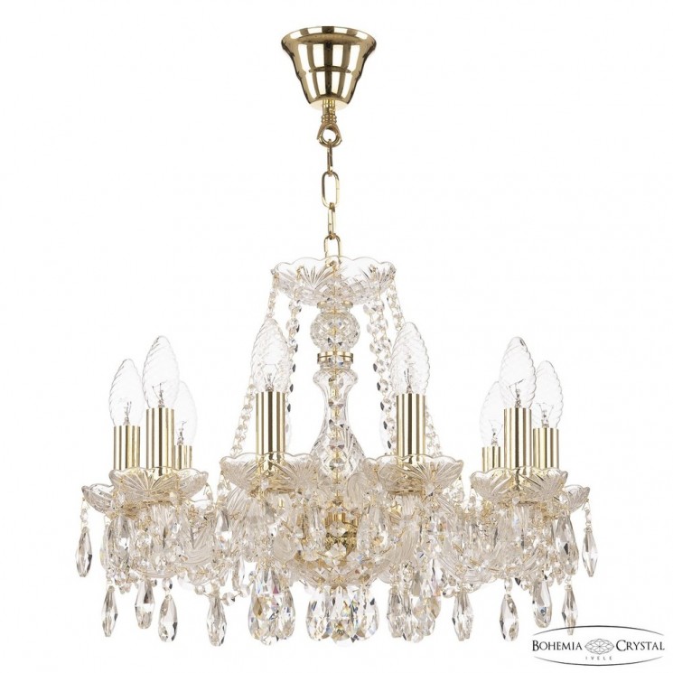 Люстра хрустальная 116/10/165 G Bohemia Ivele Crystal (Стеклянный рожок)