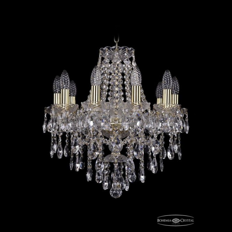 Люстра хрустальная 1415/10/165 G Bohemia Ivele Crystal (Стеклянный рожок)