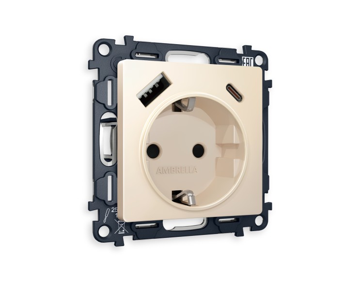 Ambrella Light Комплект механизма электрической розетки Ambrella Volt ALFA MA330010