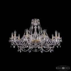 Люстра хрустальная 1411/10/360 G Bohemia Ivele Crystal (Стеклянный рожок)