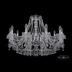 Люстра хрустальная 1409/10/300 Ni Bohemia Ivele Crystal (Стеклянный рожок)