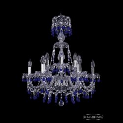 Люстра хрустальная 1410/6+3/195/XL-66 Ni V3001 Bohemia Ivele Crystal (Стеклянный рожок)