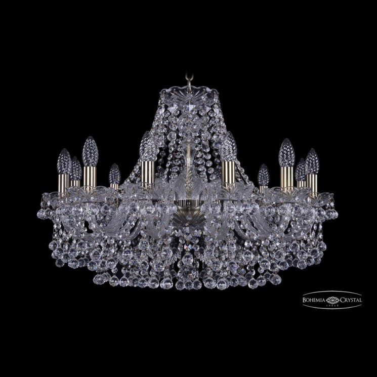 Люстра хрустальная 1409/12/240 Pa Bohemia Ivele Crystal (Стеклянный рожок)