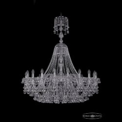 Люстра хрустальная 1409/20/400/XL-133 Ni Bohemia Ivele Crystal (Стеклянный рожок)