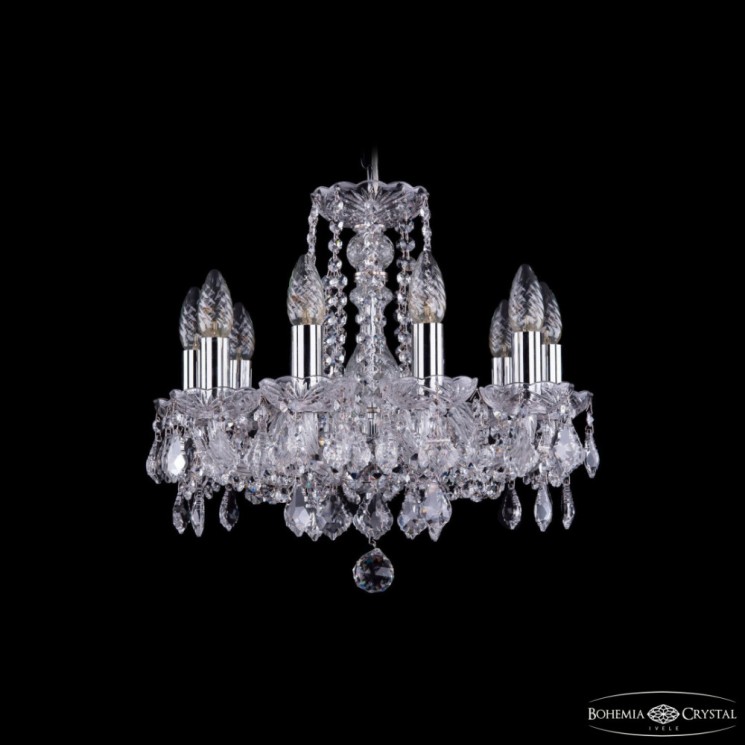 Люстра хрустальная 1402/10/141 Ni Leafs Bohemia Ivele Crystal (Стеклянный рожок)
