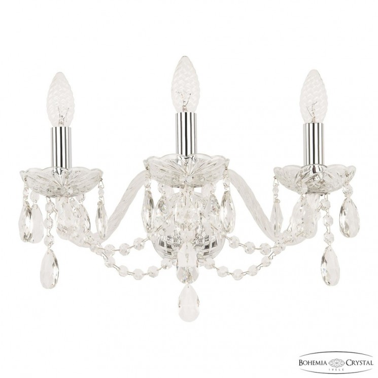 Бра хрустальные 116B/3/165 Ni Bohemia Ivele Crystal (Стеклянный рожок)