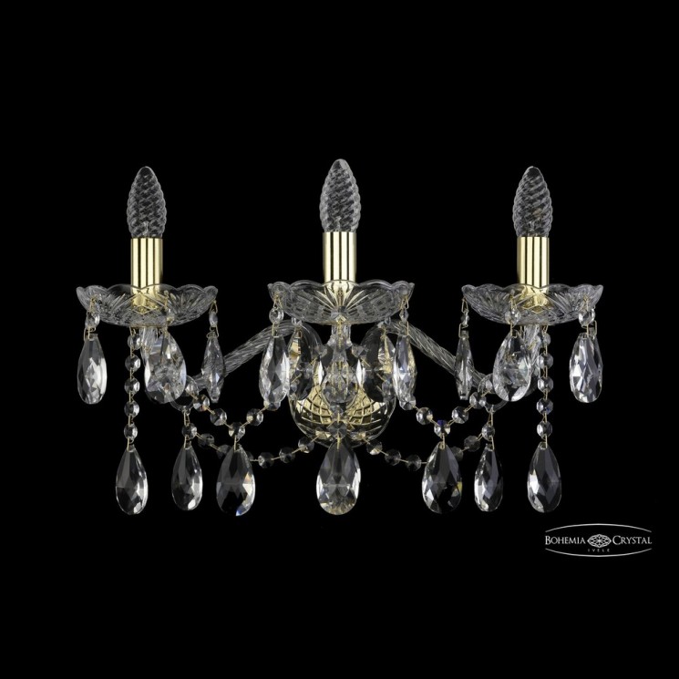 Бра хрустальные 1413B/3/200/XL G Bohemia Ivele Crystal (Стеклянный рожок)