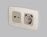 Ambrella Light Лицевая панель для розетки 2USB A+C QUANT Ambrella Volt OMEGA OP3710
