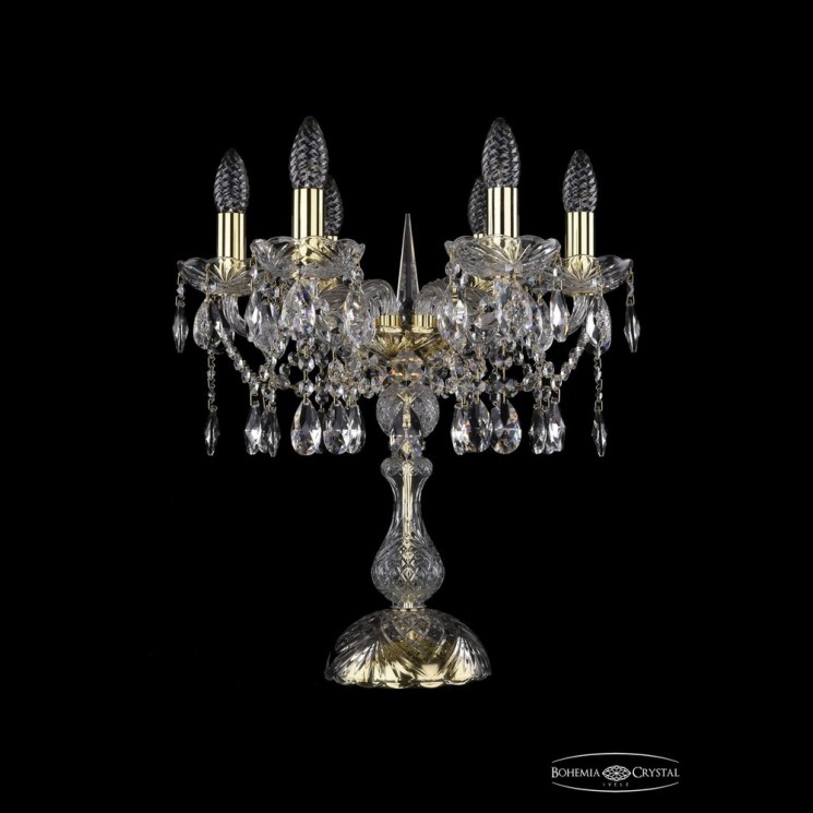 Настольная лампа 1413L/6/141-47 G Bohemia Ivele Crystal (Стеклянный рожок)