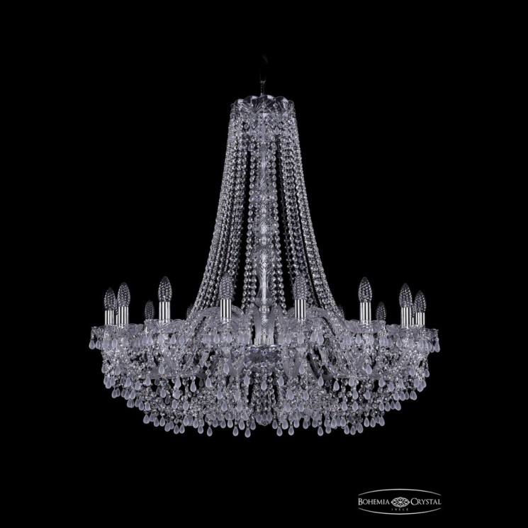 Люстра хрустальная 1410/16/360/h-95 Ni V0300 Bohemia Ivele Crystal (Стеклянный рожок)