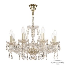 Люстра хрустальная 116/8/195 G Bohemia Ivele Crystal (Стеклянный рожок)