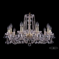 Люстра хрустальная 1402/10/240 G Balls Bohemia Ivele Crystal (Стеклянный рожок)
