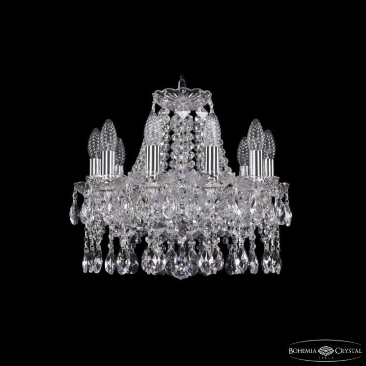 Люстра хрустальная 1413/10/141 Ni Bohemia Ivele Crystal (Стеклянный рожок)