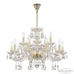 Люстра хрустальная 117/10+5/240 G Bohemia Ivele Crystal (117)