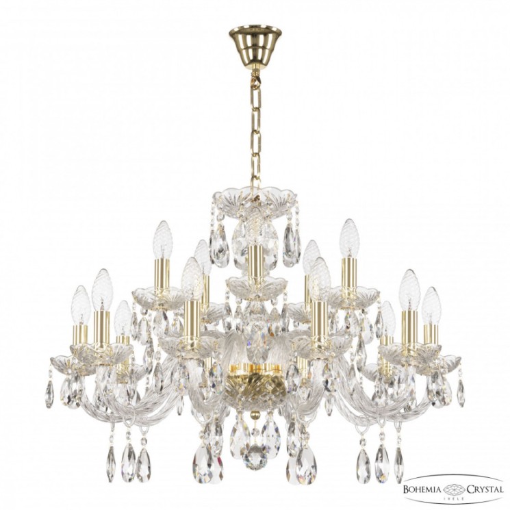 Люстра хрустальная 117/10+5/240 G Bohemia Ivele Crystal (117)