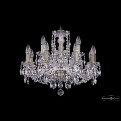 Люстра хрустальная 1402/8+4/195 Pa Bohemia Ivele Crystal (Стеклянный рожок)