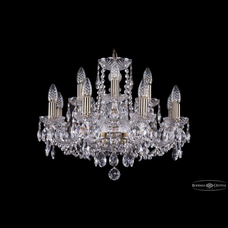 Люстра хрустальная 1402/8+4/195 Pa Bohemia Ivele Crystal (Стеклянный рожок)