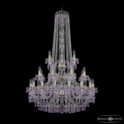 Люстра хрустальная 1410/16+8+4/300/h-130/3d G V7010 Bohemia Ivele Crystal (Стеклянный рожок)