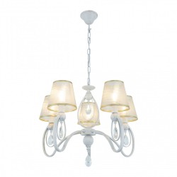 Люстра с абажуром подвесная 347203/5 WT+G Arte Milano (Подвесные)