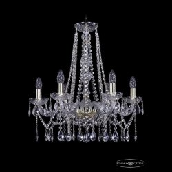 Люстра хрустальная 1413/6/200/h-60 G Bohemia Ivele Crystal (Стеклянный рожок)