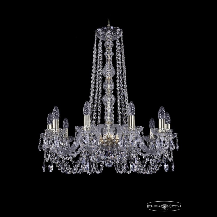 Люстра хрустальная 1402/10/240/h-73 G Bohemia Ivele Crystal (Стеклянный рожок)