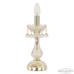 Настольная лампа хрустальная 108L/1-27 G Bohemia Ivele Crystal (Стеклянный рожок)