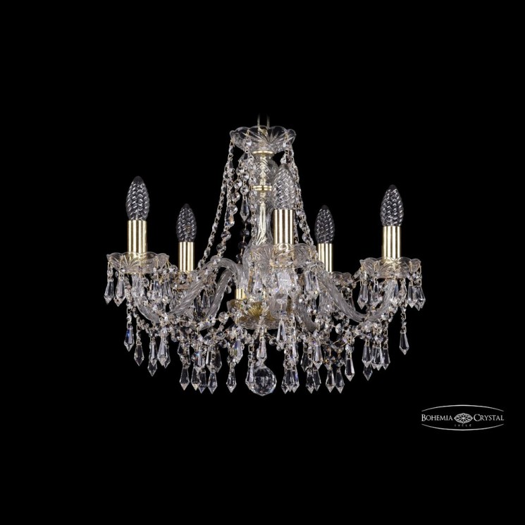 Люстра хрустальная 1403/5/160 G Bohemia Ivele Crystal (Стеклянный рожок)