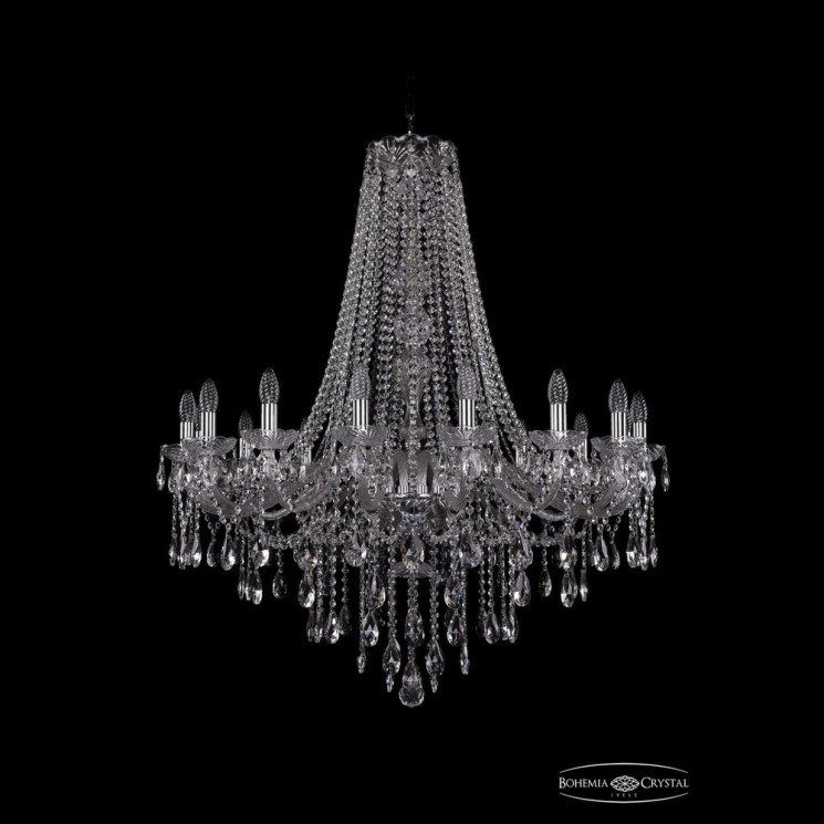 Люстра хрустальная 1415/16/360/h-112 Ni Bohemia Ivele Crystal (Стеклянный рожок)