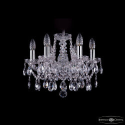 Люстра хрустальная 1413/6/141 Ni Bohemia Ivele Crystal (Стеклянный рожок)