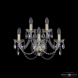 Бра хрустальные 1402B/3+2/160 G Bohemia Ivele Crystal (Стеклянный рожок)
