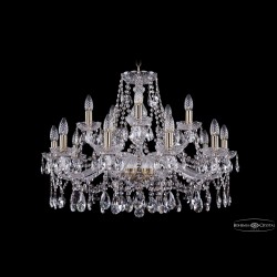 Люстра хрустальная 1413/10+5/300 Pa Bohemia Ivele Crystal (Стеклянный рожок)