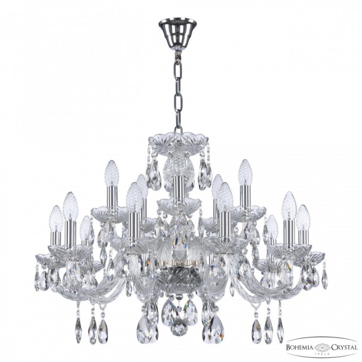 Люстра хрустальная 117/10+5/240 Ni Bohemia Ivele Crystal (117)