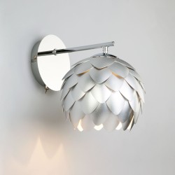 Настенный светильник с металлическим плафоном                      Bogate's  304 серебро / хром