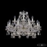 Люстра хрустальная 1411/10+5/240 G R801 Bohemia Ivele Crystal (Стеклянный рожок)