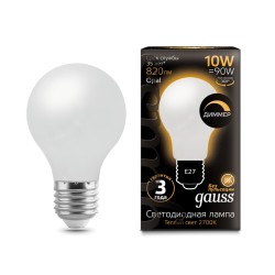 Светодиодная филаментная лампа Gauss A60 10W 820Lm 2700K E27 102202110-D