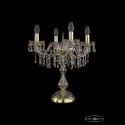 Настольная лампа 1403L/4/141-47 G Bohemia Ivele Crystal (Стеклянный рожок)