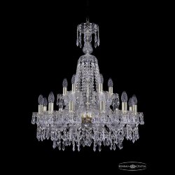 Люстра хрустальная 1403/12+6/240/XL-80 G Bohemia Ivele Crystal (Стеклянный рожок)